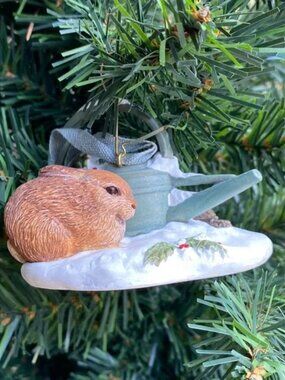 Hallmark 2000 Marjolein Bastin Snowy Garden rabbit Nature's Sketchbook ornament